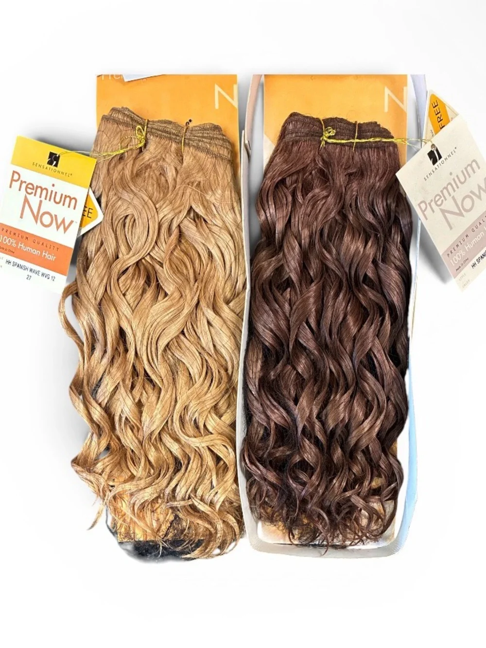 Premium Wavy bundle Extensions - Blonde & Brown 14”